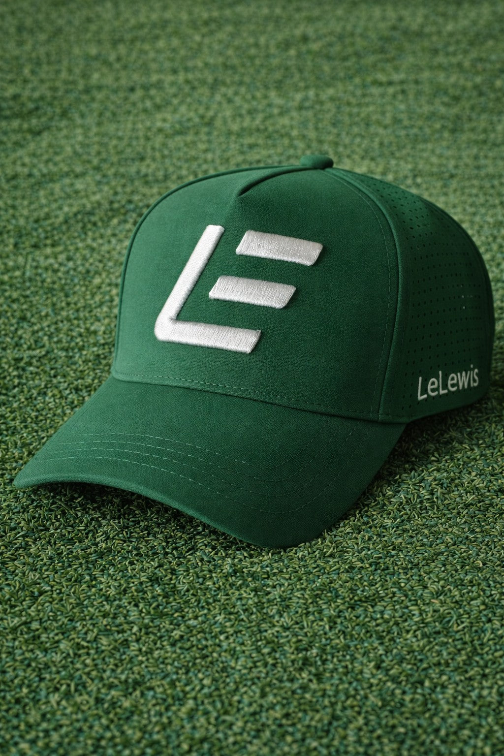 LeLewis Green Cap — Premium Golf Headwear